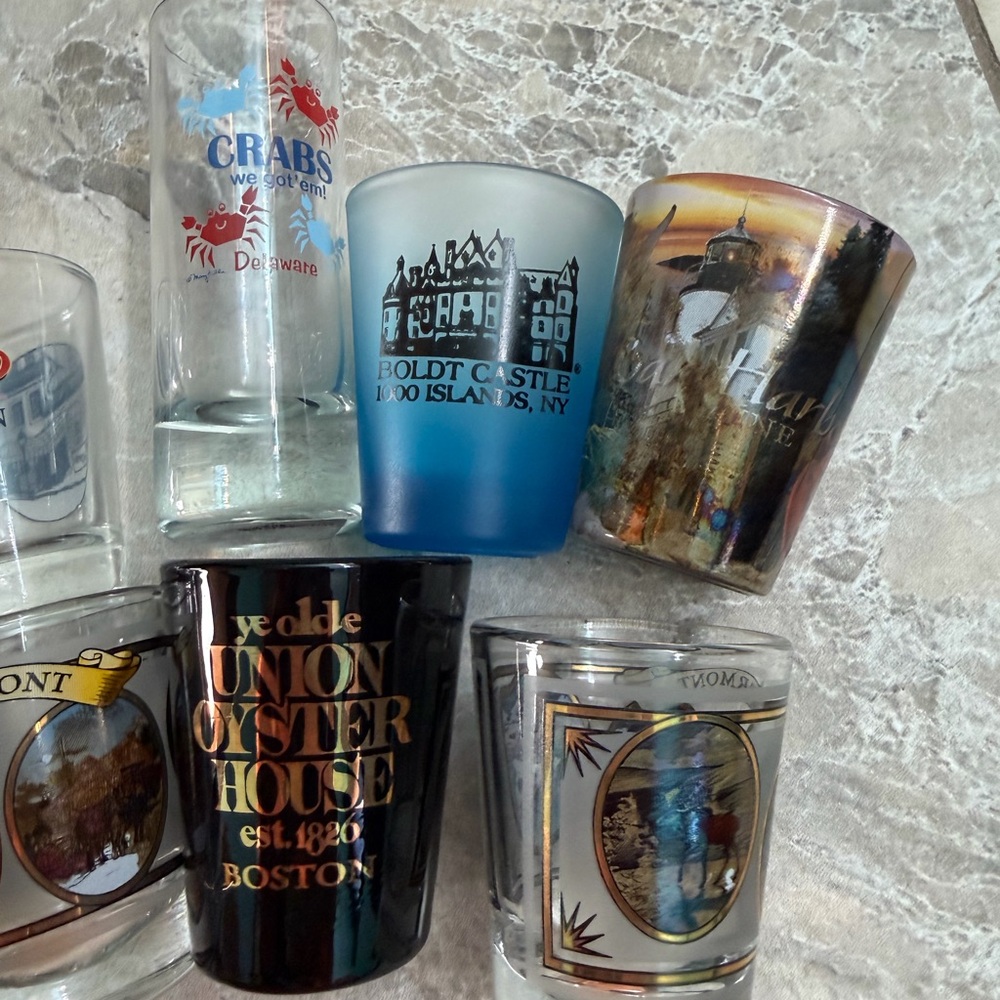 Colorful New England Souvenir Shot Glass Set - Picture 3 of 3